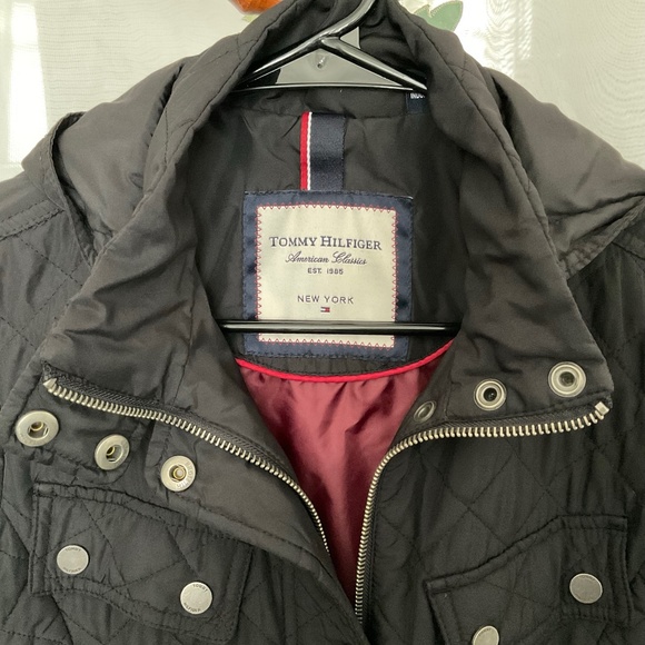 🌸 TOMMY HILFIGER Quilted Jacket Puffer Black - Picture 2 of 7